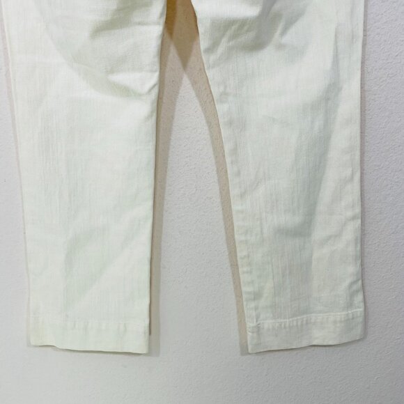 Daughters of the Liberation Anthropologie Size 6 Ivory Cropped Jeans - Picture 6 of 9